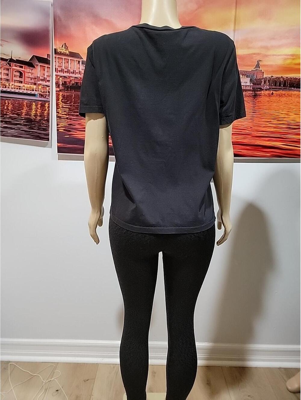 Zara Graphic Black Colorful The Garden T-shirt Size L Velvet Fashionista #C - Picture 3 of 6